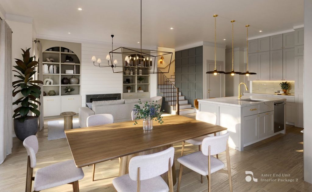 Modern dining and kitchen