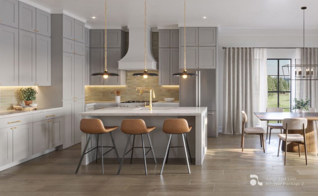 Elegant open-concept kitchen