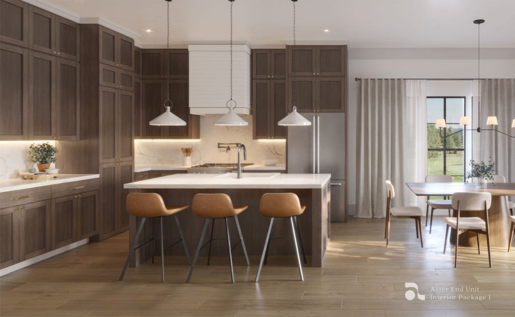 Stylish open-concept kitchen