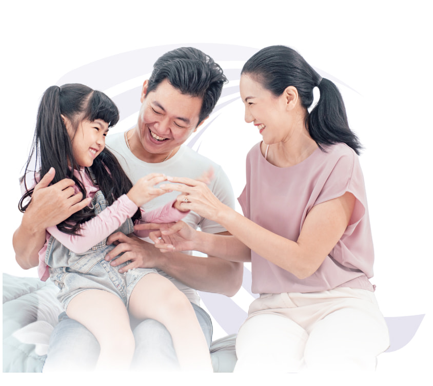 Asian Family Having Fun